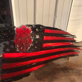 Metal Art Razorback Flag