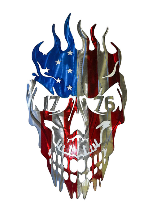 1776 Metal Skull Head